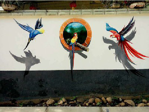 无为视觉错位-3D墙绘设计